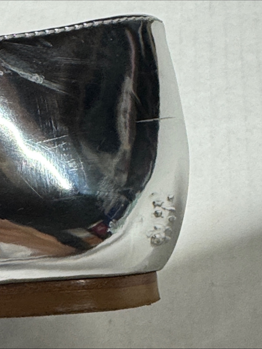 Larroude Blair Silver Mary Jane’s Ballet Flats Silver Mirror Size 8 Used - Picture 15 of 17